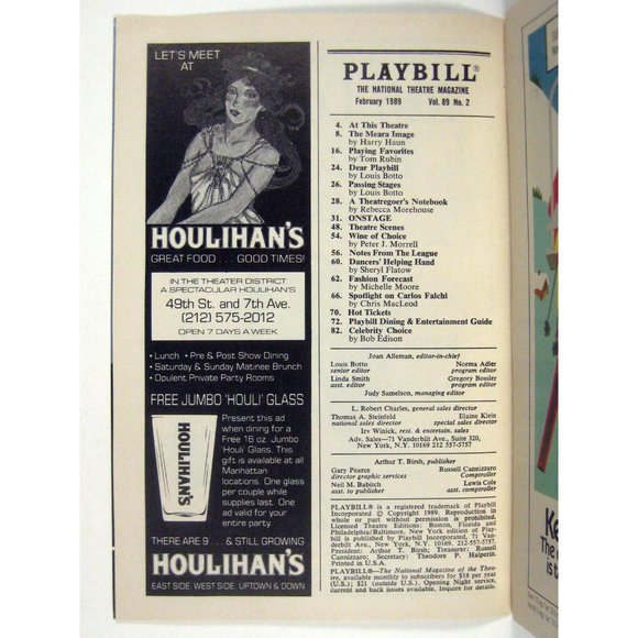 Born Yesterday Playbill February 1989 Edward Asner Madeline Kahn Daniel Kelly - Picture 3 of 7